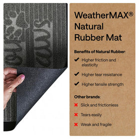 WeatherMAX mat sized 35x23 inches for standard doorways.