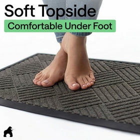 Gorilla Grip WeatherMAX doormat climate-partner certified for sustainability.