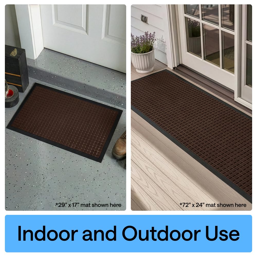 GORILLA GRIP WeatherMAX doormat coffee square easy to clean and maintain.