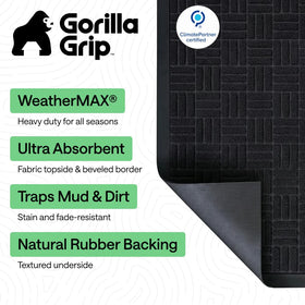 GORILLA GRIP WeatherMAX deep grooves trap dirt and moisture effectively.