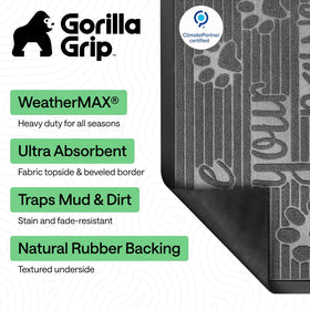 WeatherMAX deep grooves closeup captures dirt and moisture at thresholds.