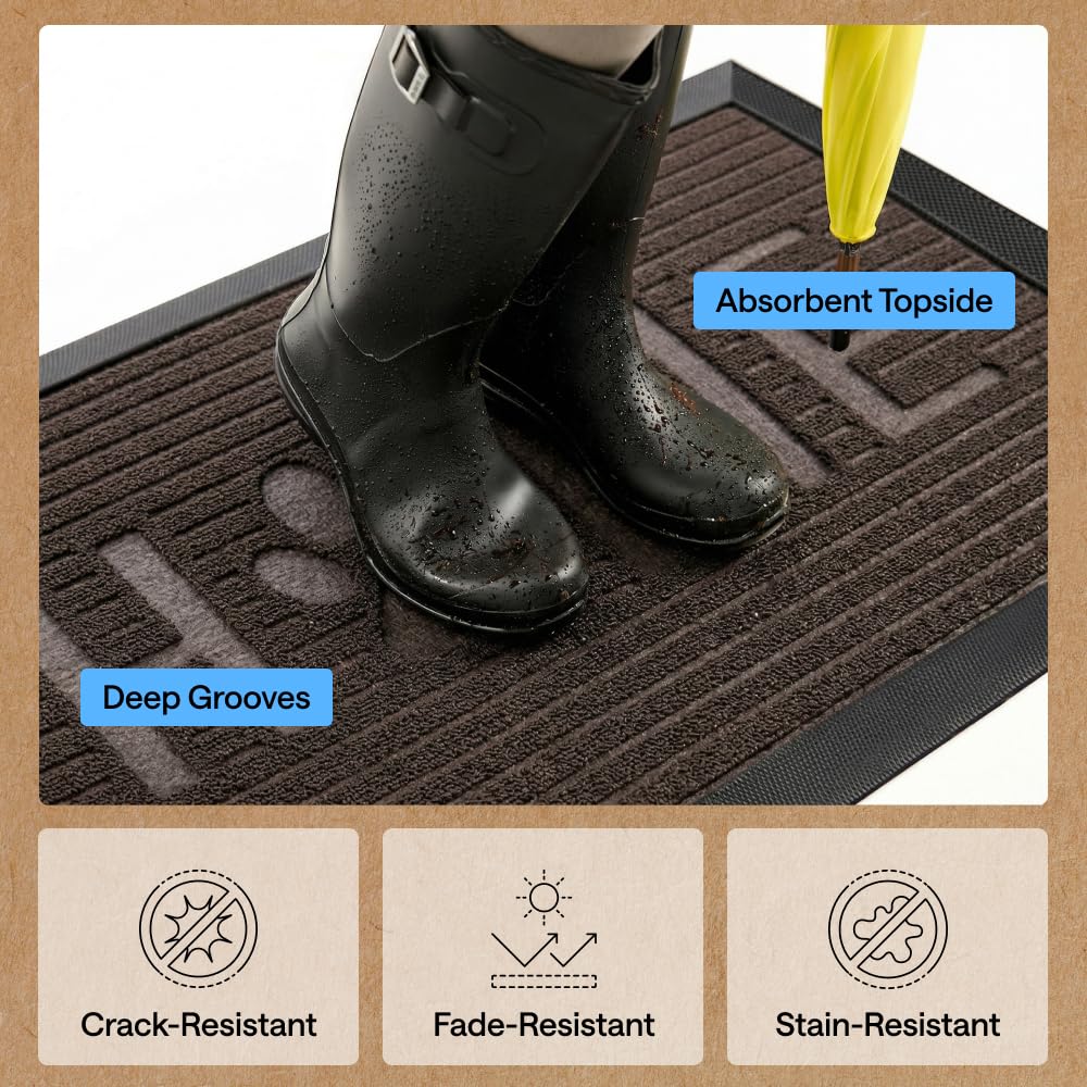 GORILLA GRIP WeatherMAX 29x17 in size fits most entryways.