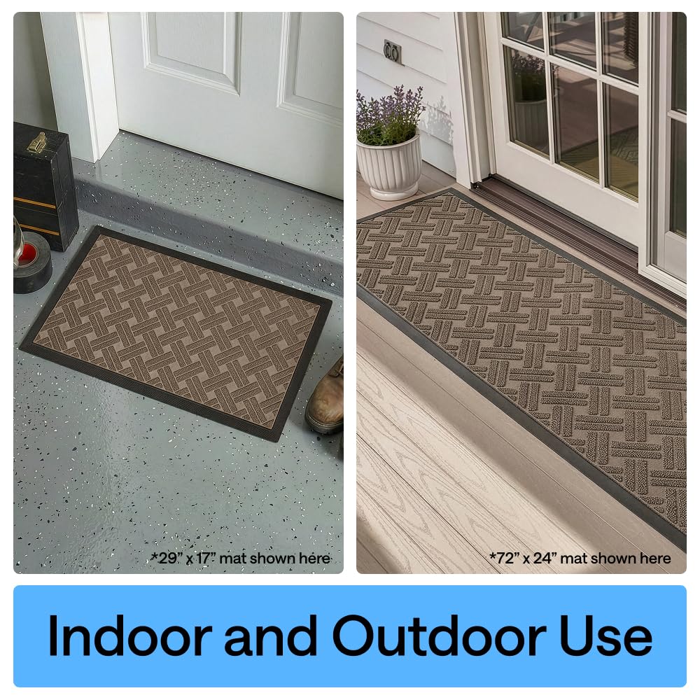 GORILLA GRIP WeatherMAX 35x23 mat fits entryways and high-traffic areas.