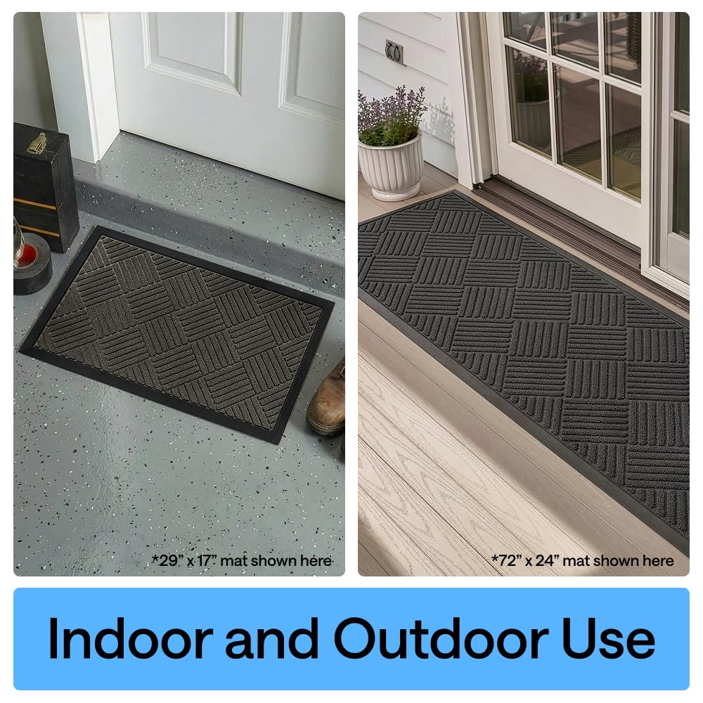 Gorilla Grip WeatherMAX doormat easy to clean with a quick rinse.