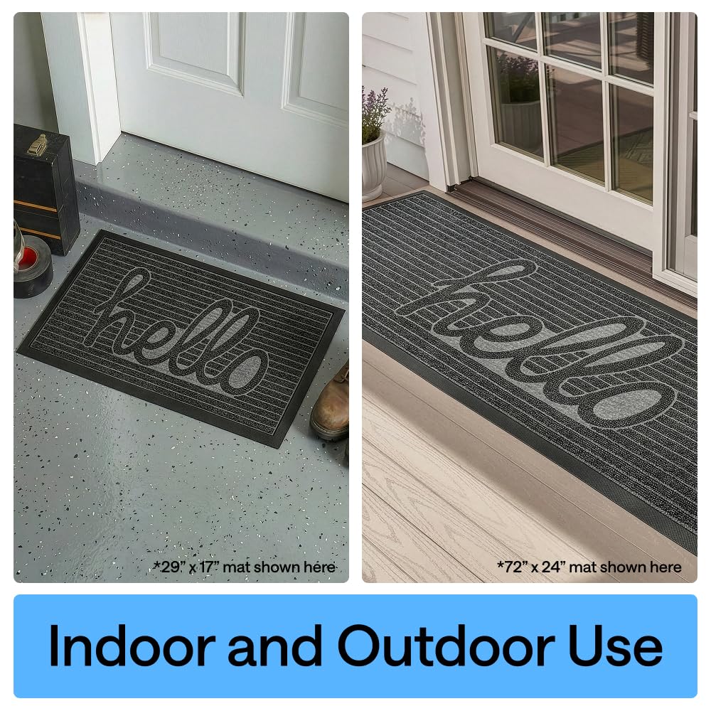 GORILLA GRIP WeatherMAX doormat high-traffic ready for daily use.