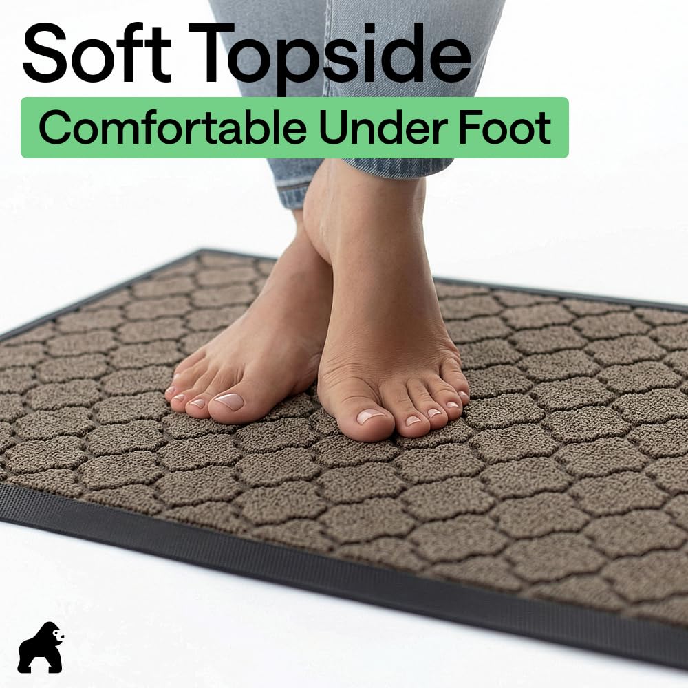 GORILLA GRIP WeatherMAX versatile for patios, foyers, and mudrooms.