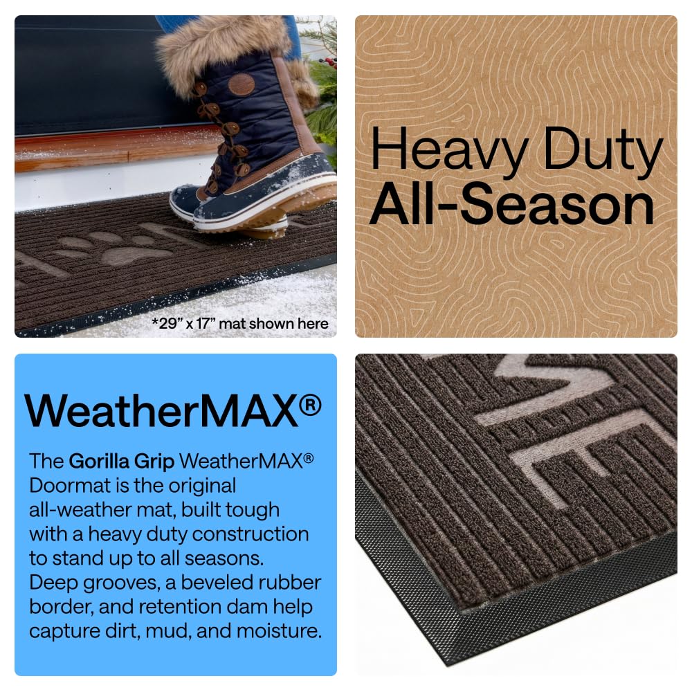 GORILLA GRIP WeatherMAX low-profile edge allows smooth door operation.