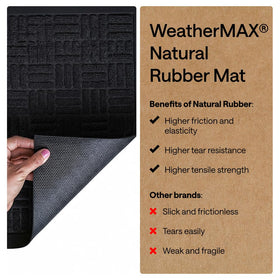 GORILLA GRIP WeatherMAX low-profile design clears door jams.