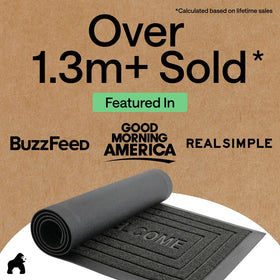 GORILLA GRIP WeatherMAX doormat natural rubber backing provides durable support