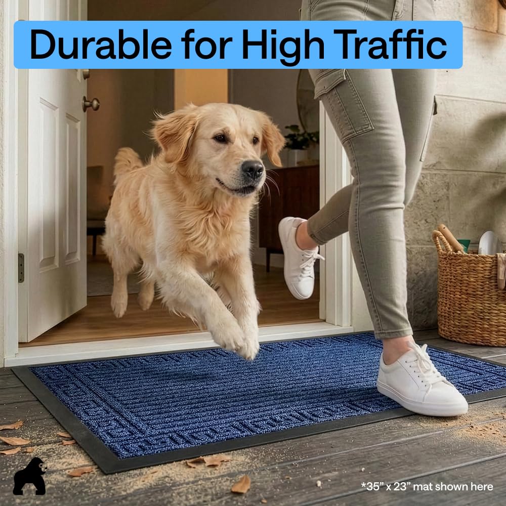 All-season WeatherMax mat stands up to rain, snow, and mud.