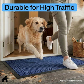 All-season WeatherMax mat stands up to rain, snow, and mud.