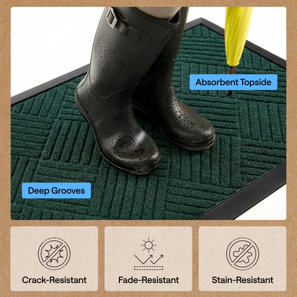 GORILLA GRIP WeatherMAX withstands rain, snow, mud, and sand outdoors.