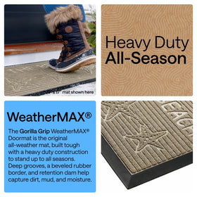 Gorilla Grip WeatherMAX doormat retention dam trapping moisture and debris.