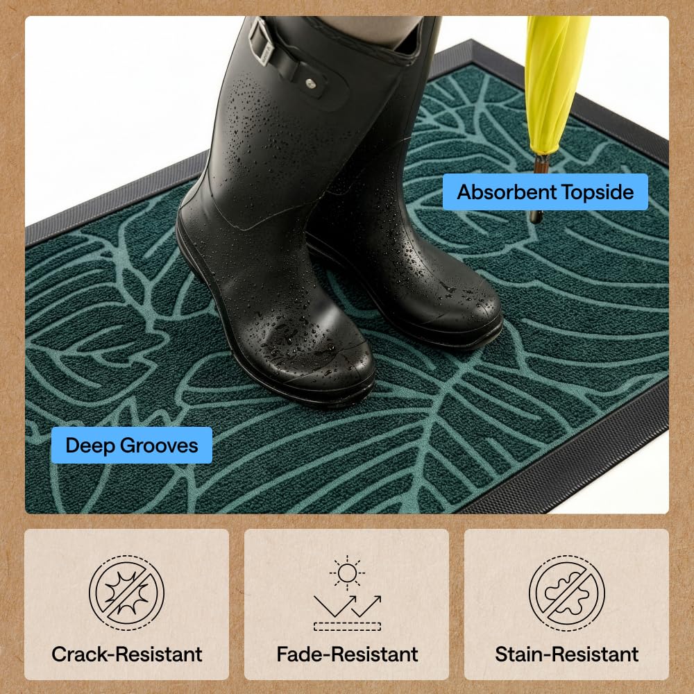 Natural rubber backing provides strong, tear-resistant support for WeatherMAX doormat.