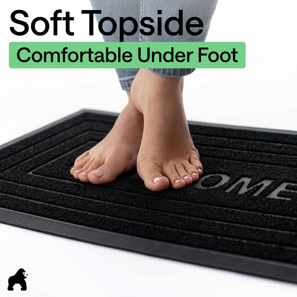GORILLA GRIP WeatherMAX doormat weather resistance for snow and rain