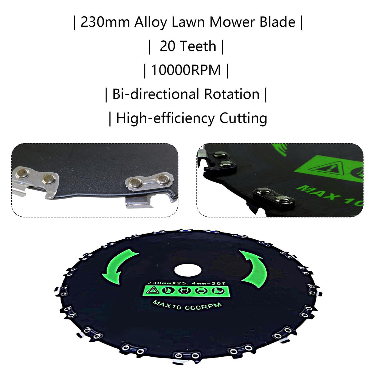 GOROBU 10-inch 80T carbide-tipped blade for dense vegetation