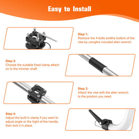GOSDENG adjustable trimmer grip extension enabling precise edging.