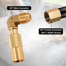 Gosknor brass elbow adapter 90 degree tilt improves placement for safety