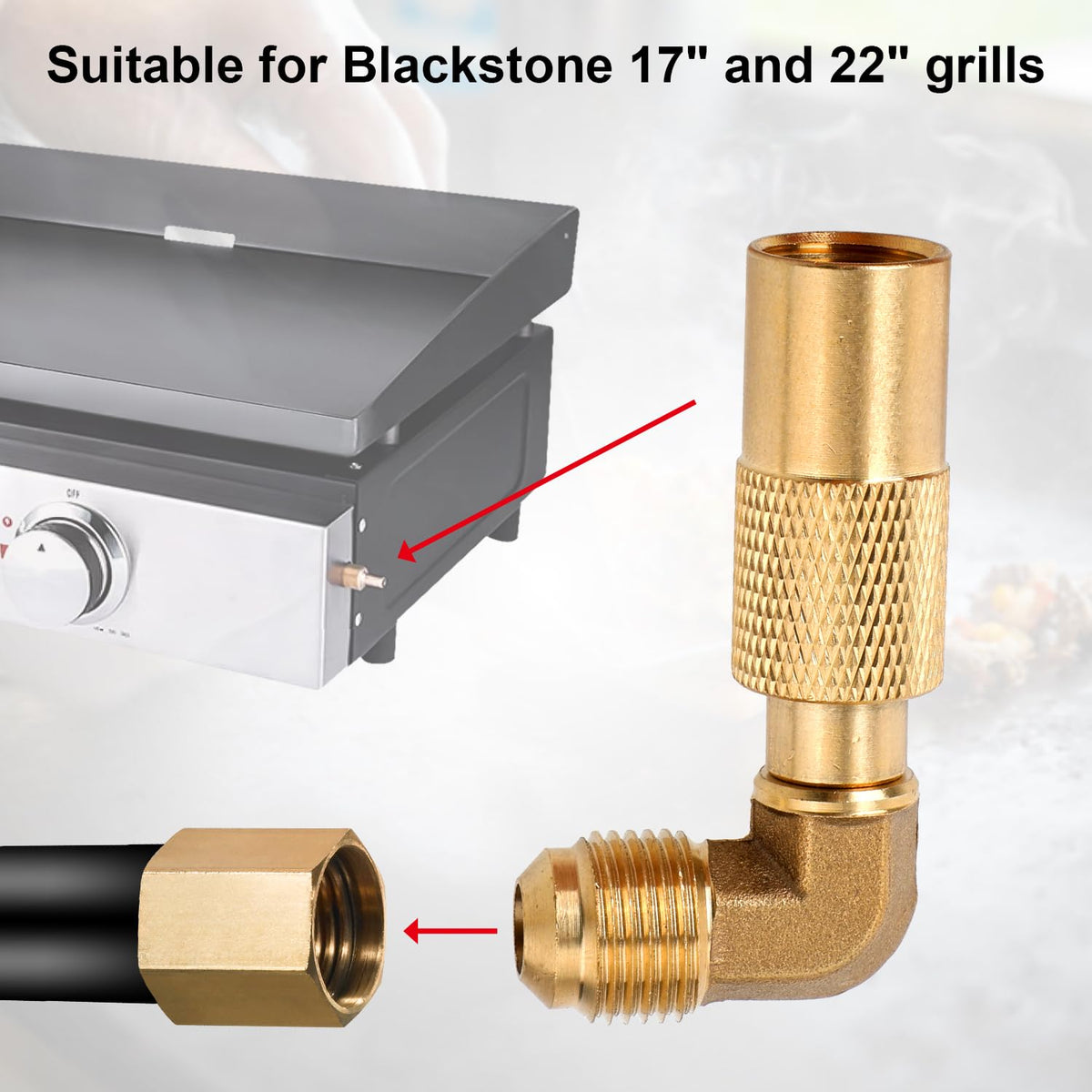 Gosknor brass elbow adapter packaging and included components