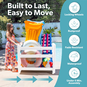 GoSports Coast Modern HDPE construction withstands sun and pool chemicals.