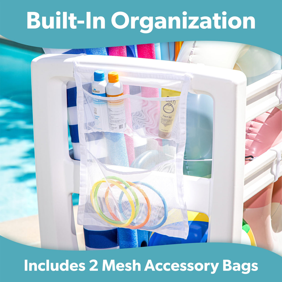 GoSports Coast Modern Mesh Bags store small accessories for quick access.