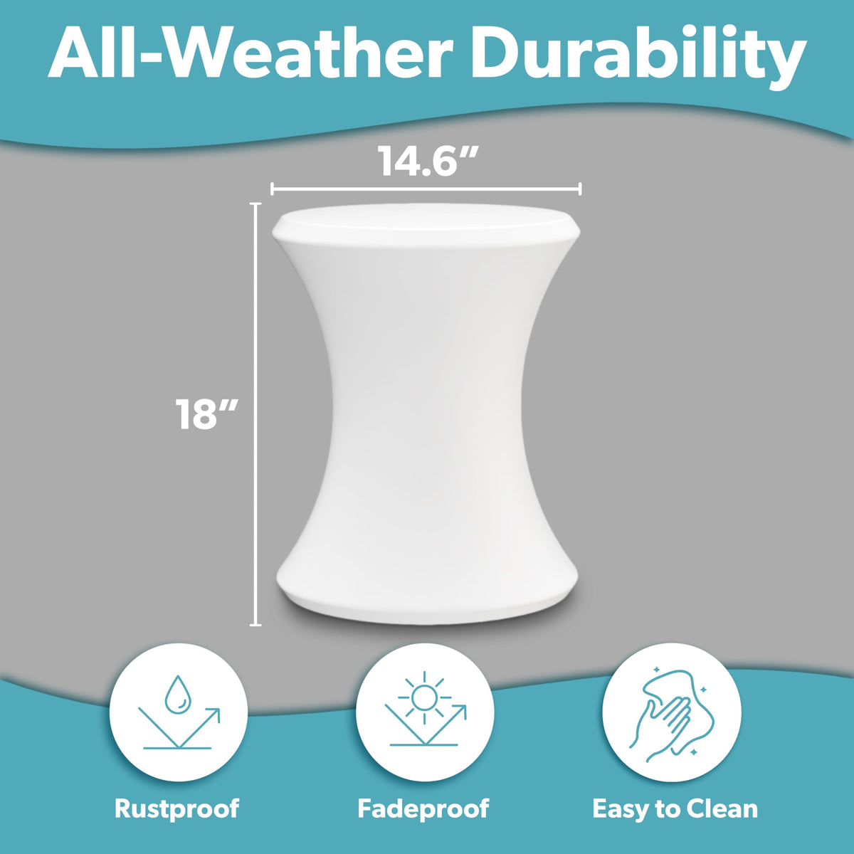 GoSports Coast Modern all-weather HDPE table withstands sun and chlorine.