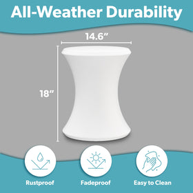 GoSports Coast Modern all-weather HDPE table withstands sun and chlorine.