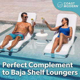 GoSports Coast Modern side table in water doubles as pool companion.