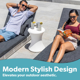 GoSports Coast Modern table preweighted design prevents floating.