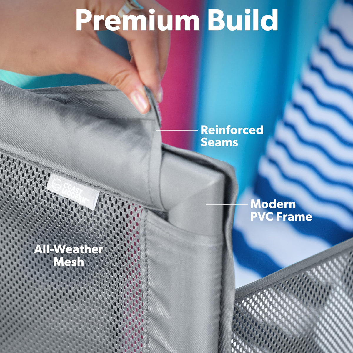 GoSports Coast Modern pocket detail emphasizes four built-in pockets for small items