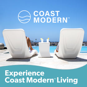 GoSports Coast Modern setup-ready with optional risers and side table accessories