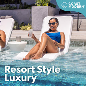 GoSports Coast Modern pool lounge chair on baja shelf for sun-soaked reading