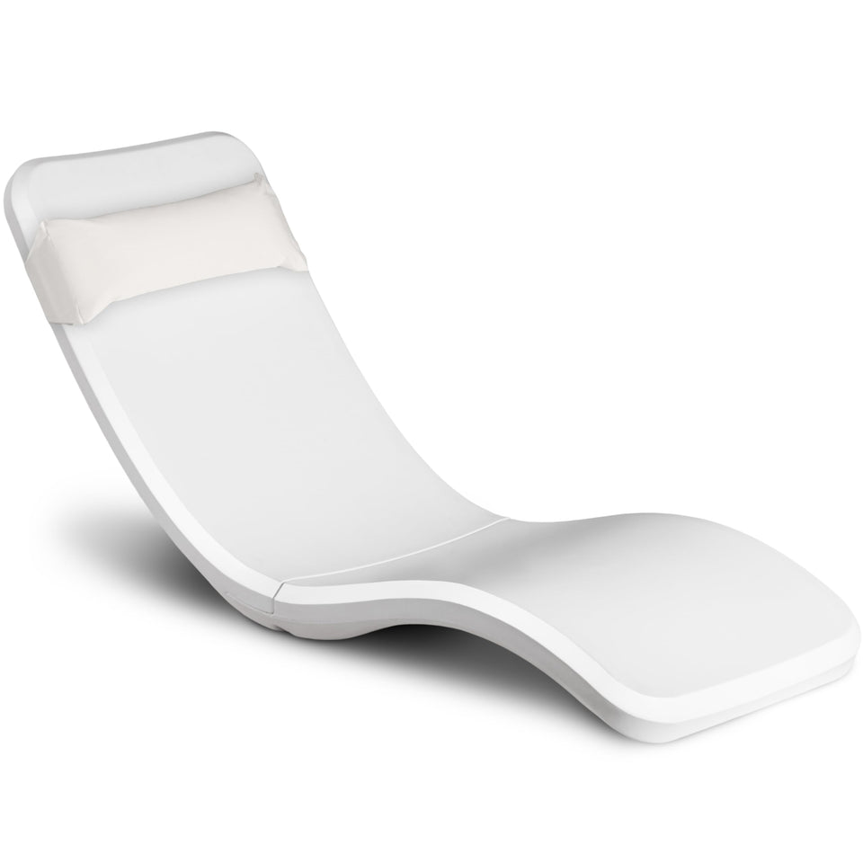 GoSports Coast Modern pool lounge chair in-pool for relaxing on the baja shelf