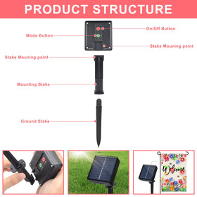 Gosuoa solar-powered flag charges by day and glows at dusk