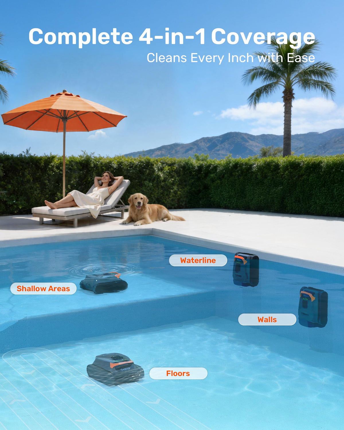 Gosvor LiteVac G1 on pool floor delivering thorough coverage.
