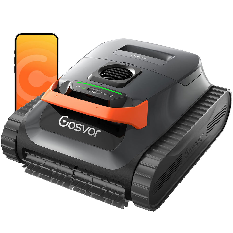 Gosvor LiteVac G1 front view for precise debris removal in pools.