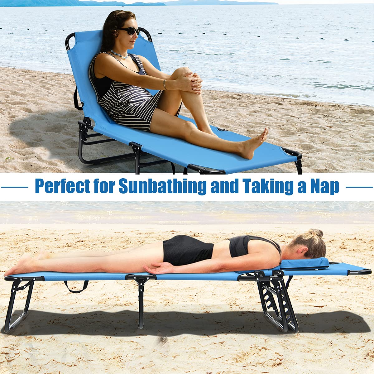 Gotoplay backrest with 5 positions for customizable sunbathing