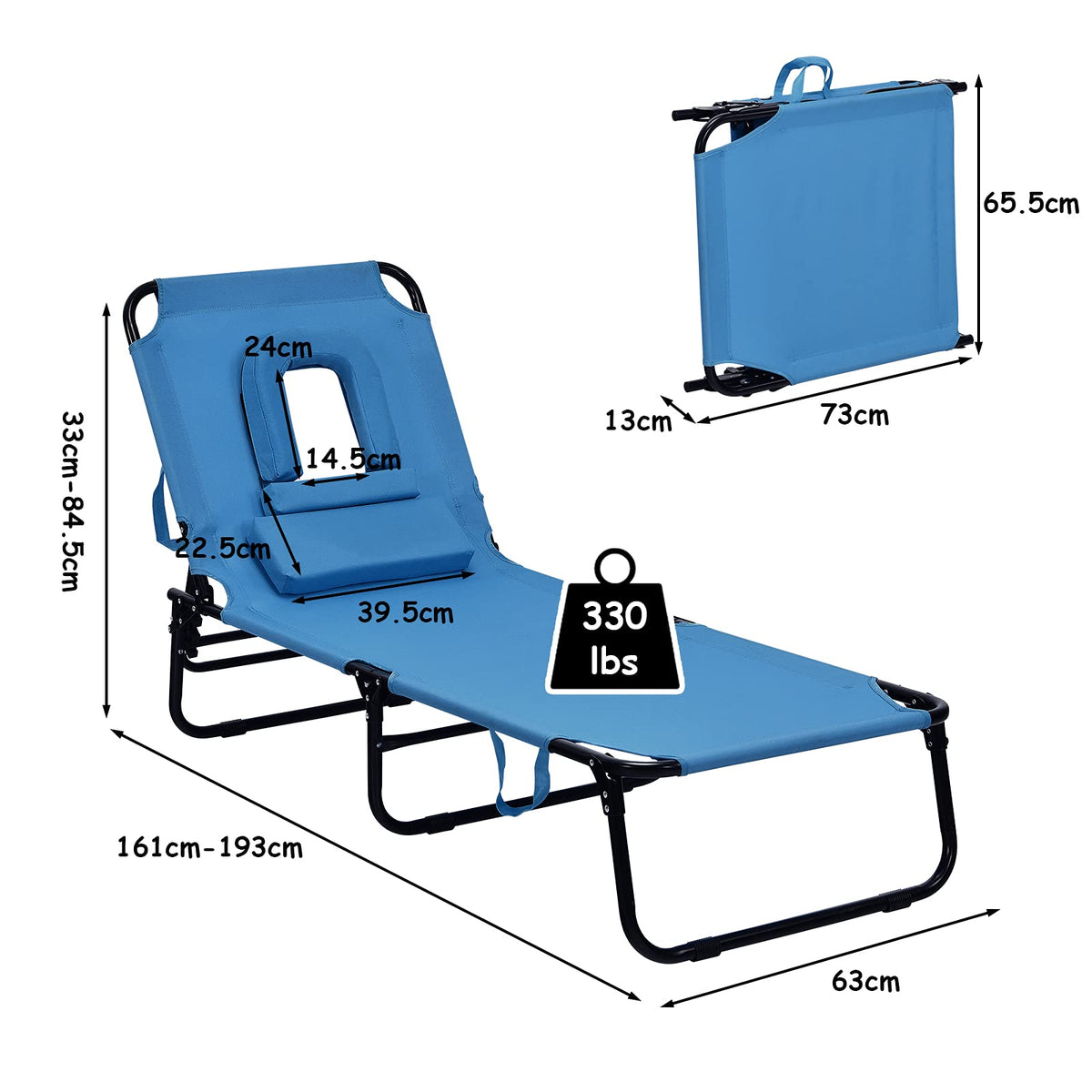 Gotoplay sturdy iron frame supports up to 330 lbs