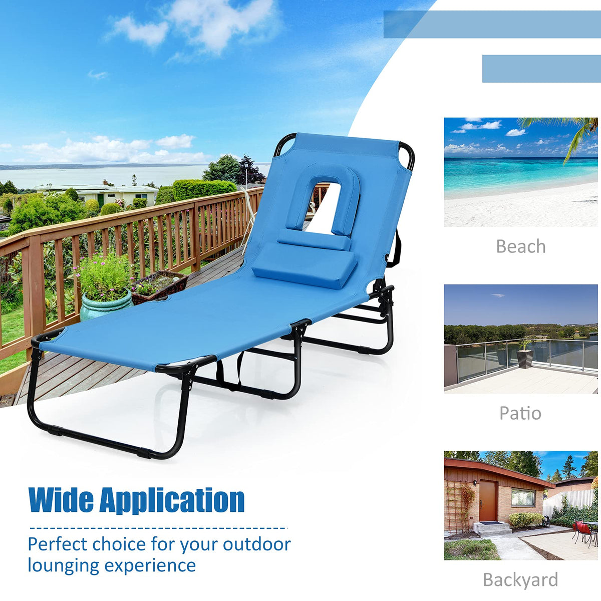 Gotoplay versatile lounge for beach, pool, patio, or deck