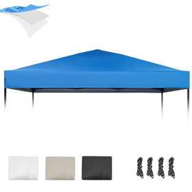 GOTRUTH 10x10 blue canopy top front view with shade-ready design.