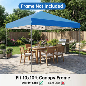 GOTRUTH 10x10 canopy top blue stored in bag for portability.