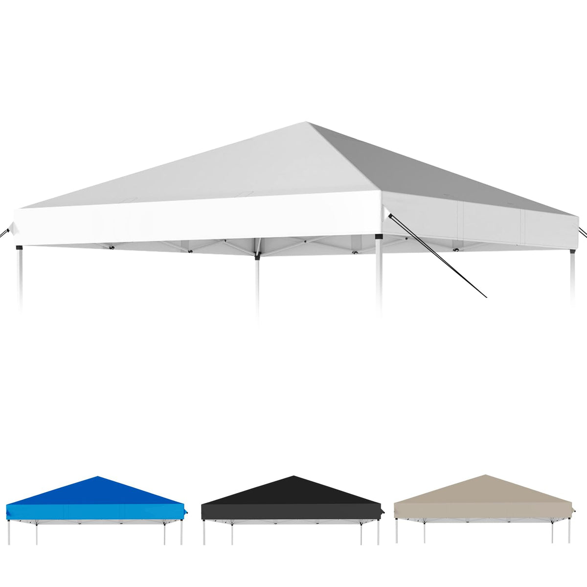 GOTRUTH 10x10 canopy top cover in grayish white provides durable shade for outdoor gatherings.