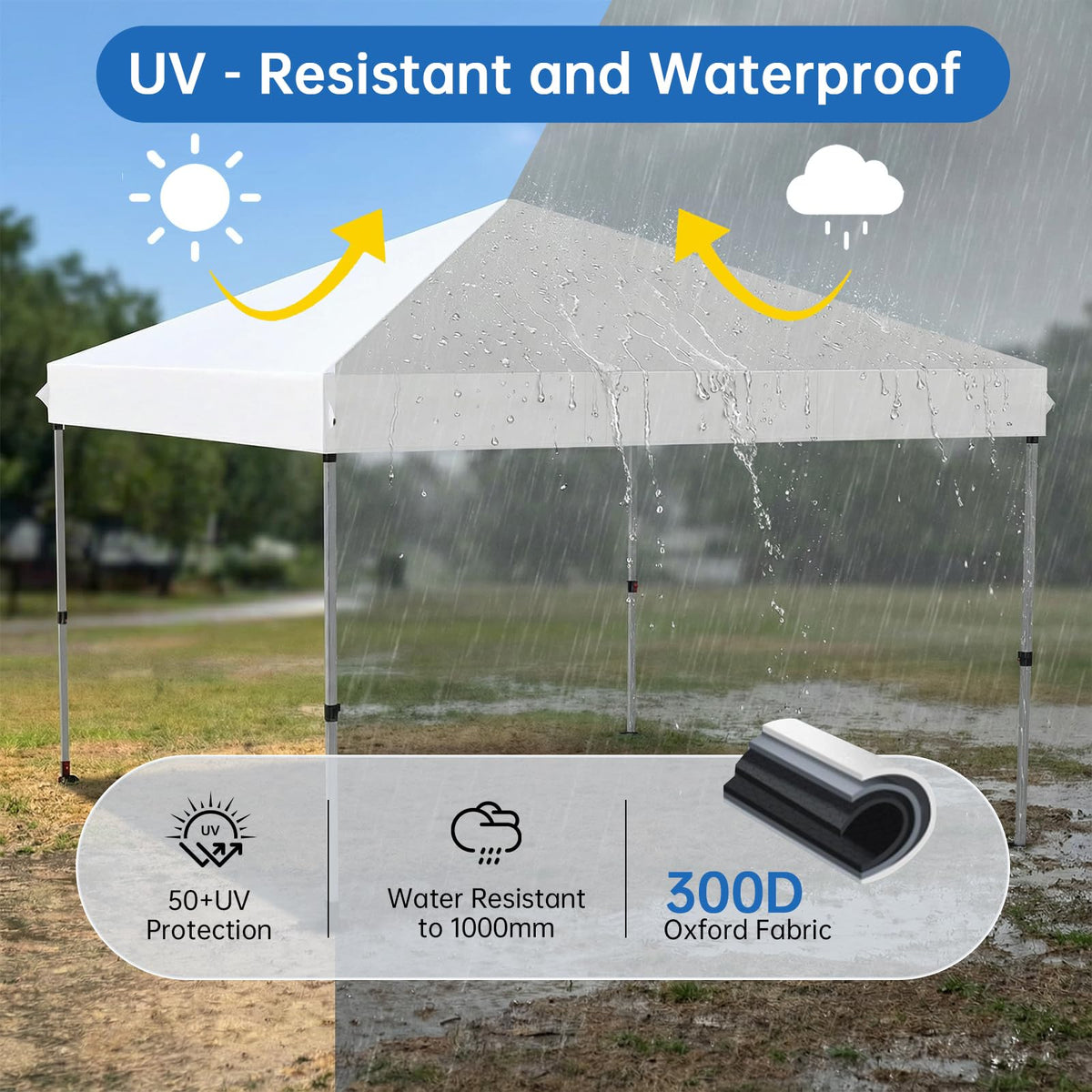 GOTRUTH canopy top easy Velcro setup simplifies installation in minutes.