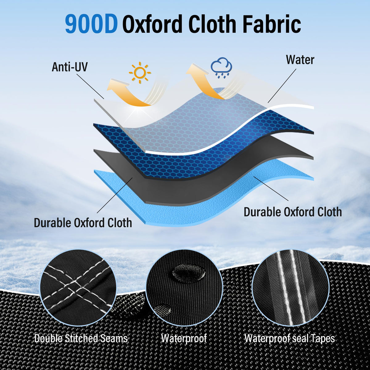 GOTRUTH Snow Blower Cover with windproof cinch and adjustable buckle for secure fit