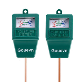 Gouevn soil moisture meter in dial view provides quick moisture readings.