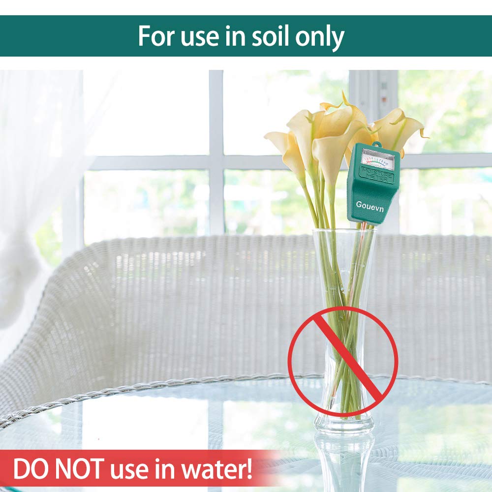 Gouevn outdoor garden moisture meter for lawns and beds.
