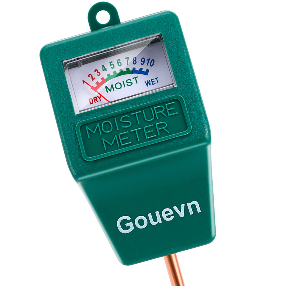 Gouevn soil moisture meter dial for quick readings and watering decisions.