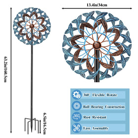 Gouisalin four-tier spinner for garden and patio decor.