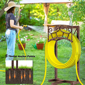 Gouisalin outdoor storage holds hoses, cords, and light tools for any yard