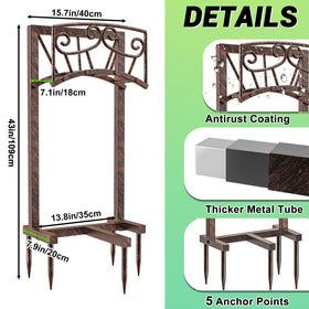 Gouisalin hose stand with anchor points provides upright stability.